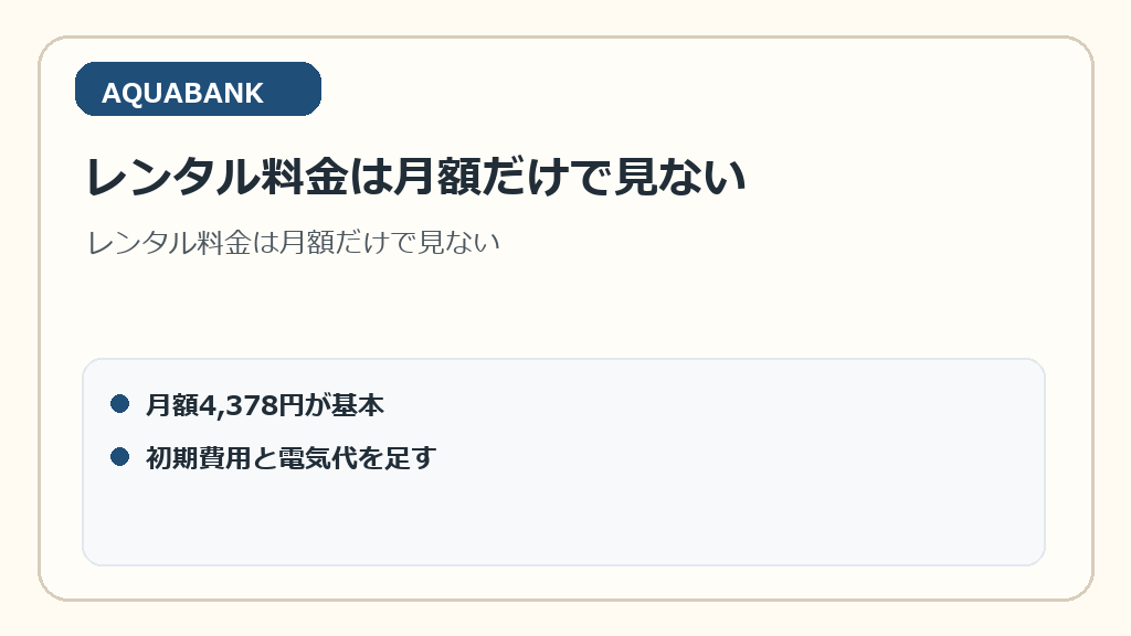 レンタル料金は月額だけで見ない