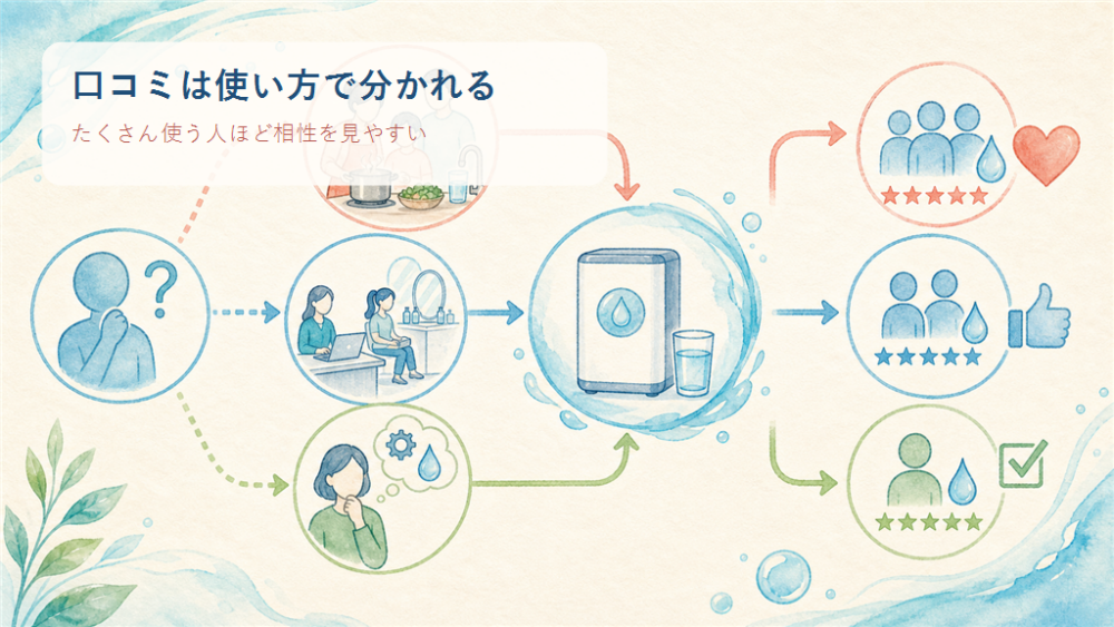 アクアバンク水素水の口コミは「たくさん使う人」なら前向きに読める
